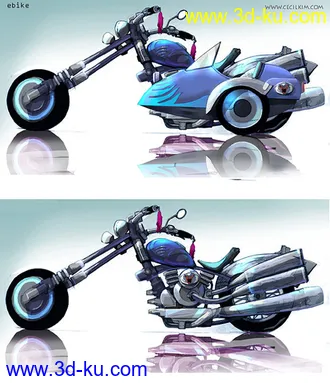 3D打印模型摩托车的图片