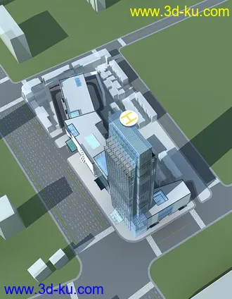 室外建筑模型。自己做的的图片