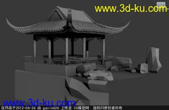 3D打印模型古建亭子的图片