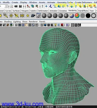 3D打印模型男性头部渲染，，分享下的图片