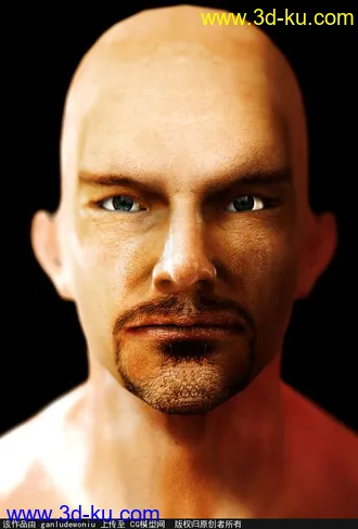3D打印模型男性头部渲染，，分享下的图片