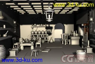 3D打印模型室内场景的图片