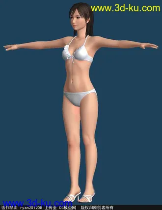 maya女孩模型材质下载的图片