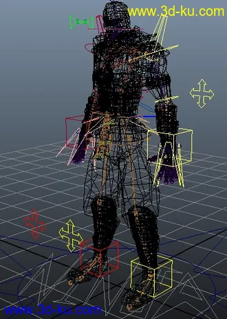 忍者模型绑定好骨骼的图片