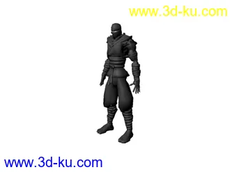 忍者模型绑定好骨骼的图片