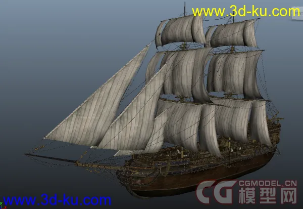 古代海盗船模型的图片1