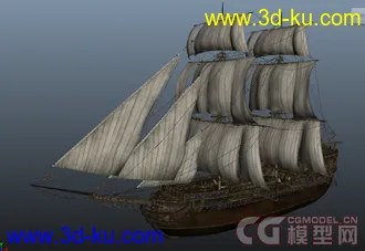 3D打印模型古代海盗船的图片