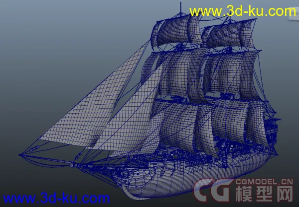 古代海盗船模型的图片2