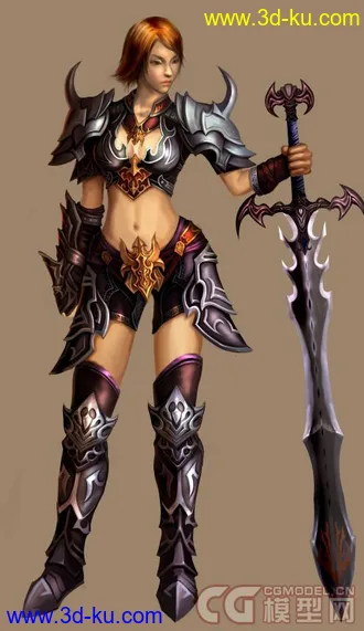 3D打印模型一个女人战士啊 ！！的图片