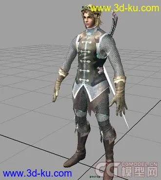 3D打印模型双剑男子战士的图片