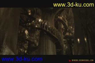 3D打印模型精灵的树屋，一个比较科幻的场景的图片