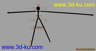 3D打印模型火柴人高级绑定·带拉伸—转换的图片