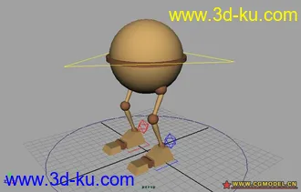 3D打印模型绑定的MAYA小人的图片