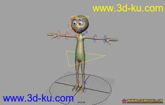 3D打印模型绑定的MAYA小人的图片