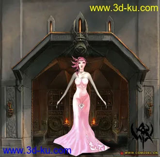 3D打印模型粉女郎的图片