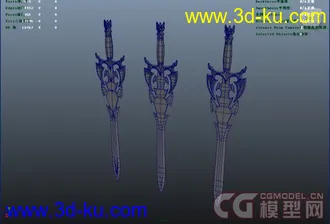 3D打印模型长剑一把，中模。无聊做的。的图片