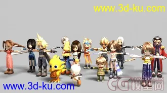 3D打印模型最终幻想Q版 手办版 人物贴图齐全！~的图片