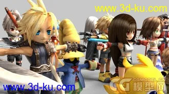 3D打印模型最终幻想Q版 手办版 人物贴图齐全！~的图片