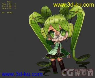 3D打印模型Q版苹果 初音的图片