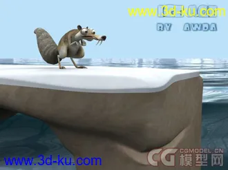 MAYA MAX模型 冰河世纪 坚果球 松鼠的图片