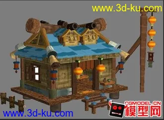 3D打印模型Q版古代房屋的图片