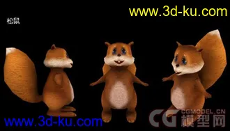 松鼠一只。（3D模型，下载）的图片