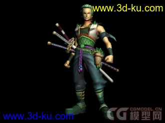 3D打印模型海贼王的一组人物的图片