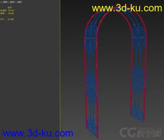 3D打印模型铁艺风格花园拱门的图片