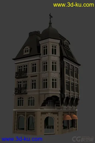 3D打印模型欧式风格建筑的图片