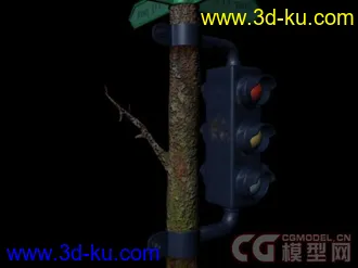 比较卡通的场景模型带贴图UV已经展过的图片