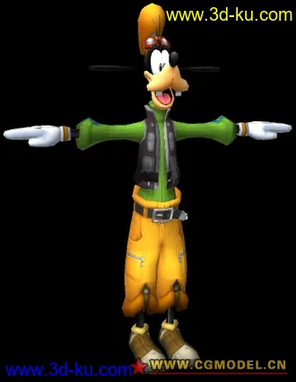 3D打印模型迪士尼经典动画角色高菲狗Goofy(带贴图)的图片