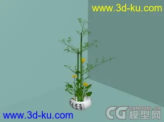 植物盆栽模型 含贴图的图片