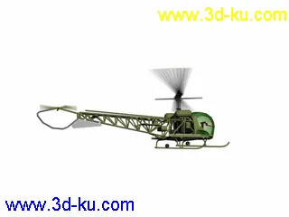 3D打印模型漂亮的一款直升飞机可以做动画的图片