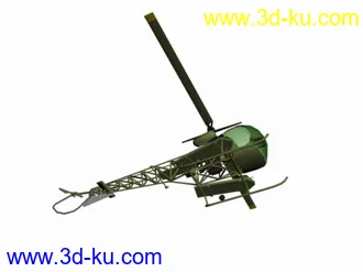 3D打印模型漂亮的一款直升飞机可以做动画的图片