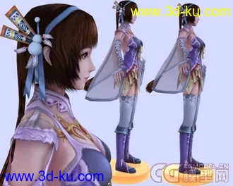 3D打印模型一个游戏女孩的图片