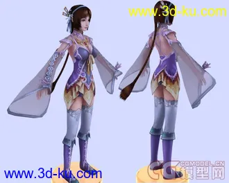 3D打印模型一个游戏女孩的图片