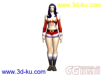 3D打印模型圣诞女 带骨骼 带贴图 max2010的图片
