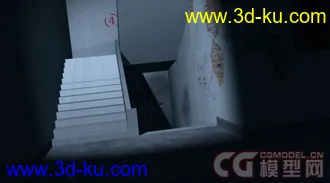3D打印模型旧楼房内的场景 贴图材质全（低模）的图片