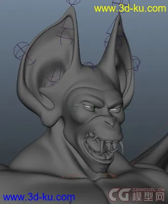 带翅膀怪兽模型下载！有骨骼，绑定！的图片