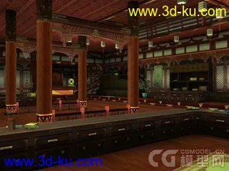 3D打印模型剑网三扬州忠义堂的图片