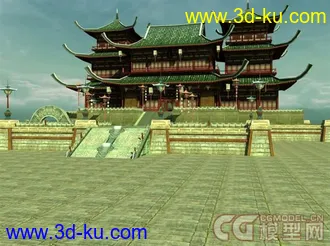 3D打印模型剑网三扬州忠义堂的图片
