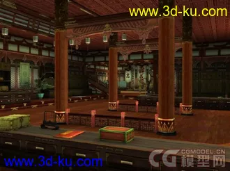 3D打印模型剑网三扬州忠义堂的图片