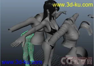 3D打印模型自己做的一个女人。的图片