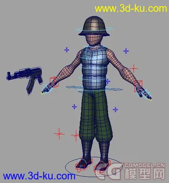 3D打印模型随便做的个简单人物的图片