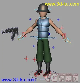 3D打印模型随便做的个简单人物的图片