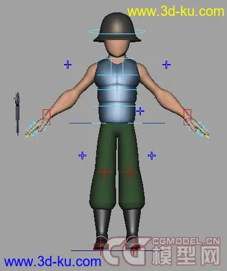 3D打印模型随便做的个简单人物的图片