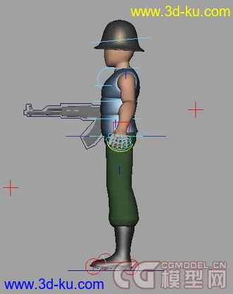 3D打印模型随便做的个简单人物的图片