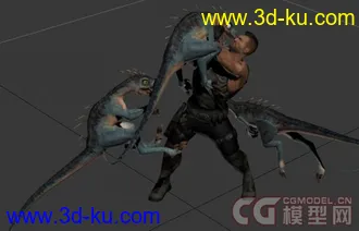 3D打印模型猛男大战三龙的图片