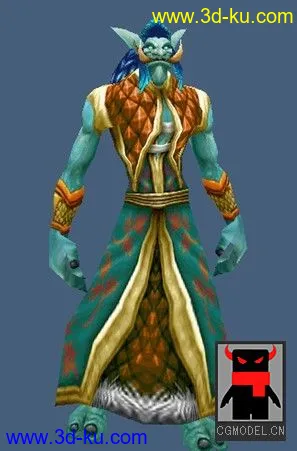 3D打印模型wow人物 种族忘掉了 骨骼 贴图 动画 max2010的图片
