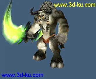 3D打印模型公牛头人  骨骼 动画 贴图的图片